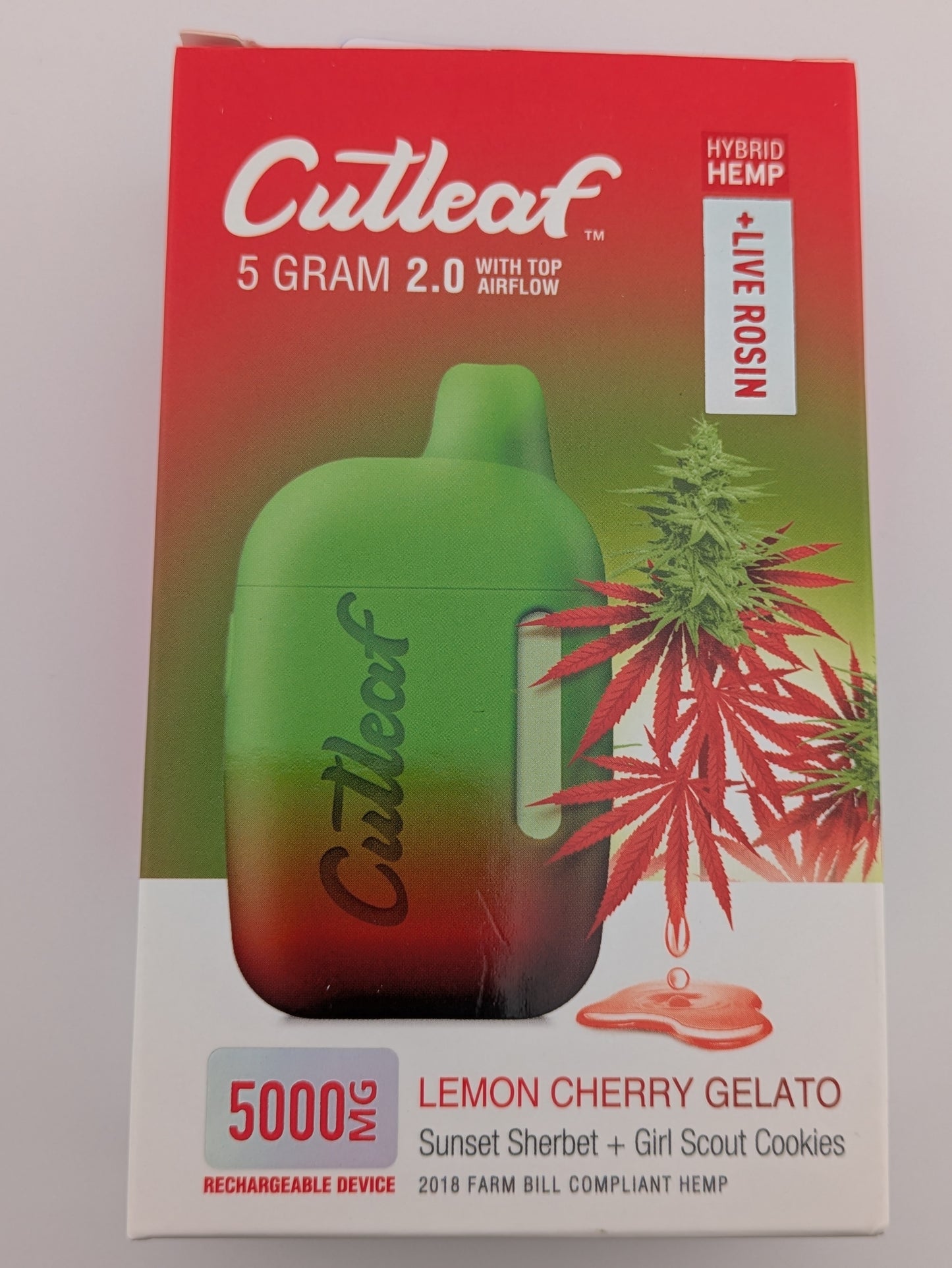 5g Cutleaf Live ROSIN HHC Disposable
