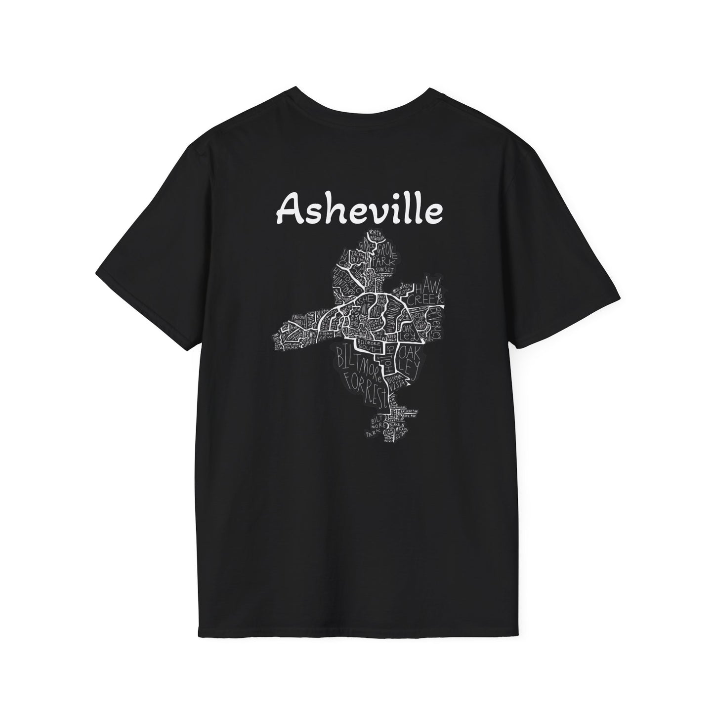 Asheville Map T-Shirt — 'Nirjuana' Logo Retro Cannabis Vibe