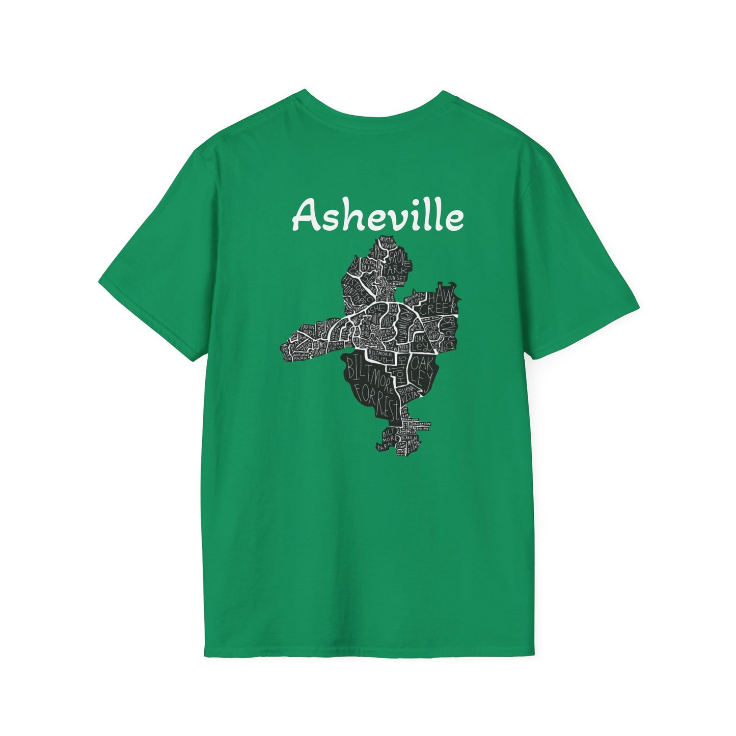 Asheville Map T-Shirt — 'Nirjuana' Logo Retro Cannabis Vibe