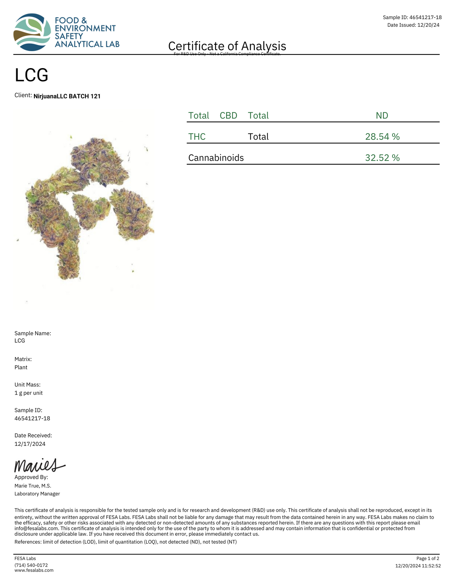 THCA Flower 26% - Lemon Cherry Gelato - Hybrid
