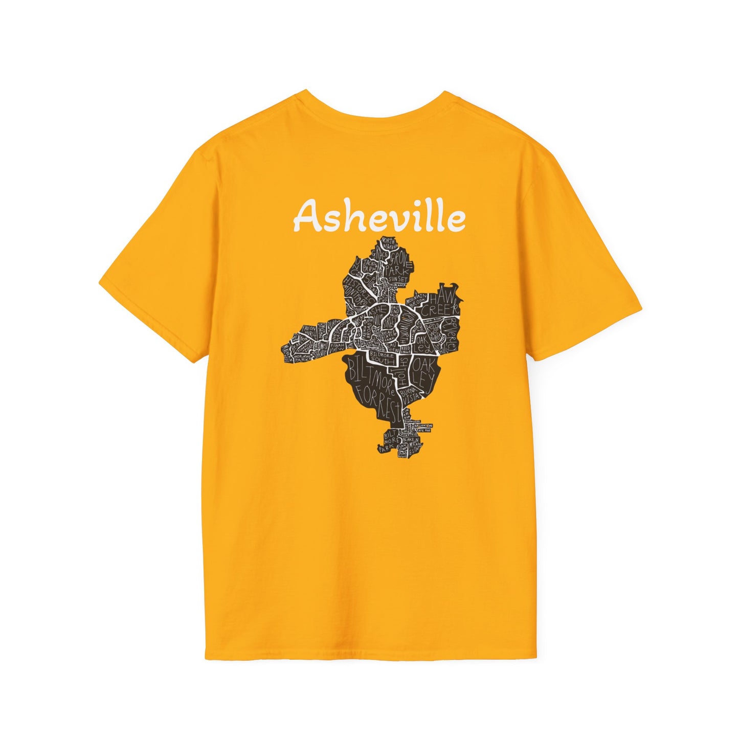 Asheville Map T-Shirt — 'Nirjuana' Logo Retro Cannabis Vibe
