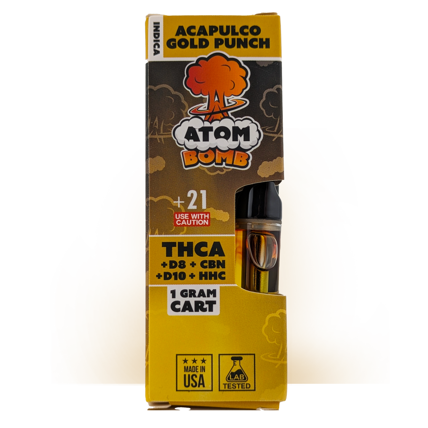 Atom Bomb 1ml Carts │ THCA+D10+HHC+D8+CBN