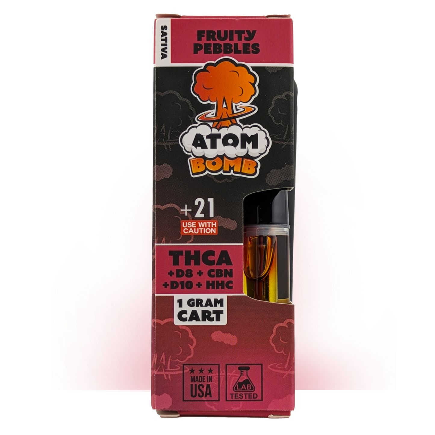 Atom Bomb 1ml Carts │ THCA+D10+HHC+D8+CBN