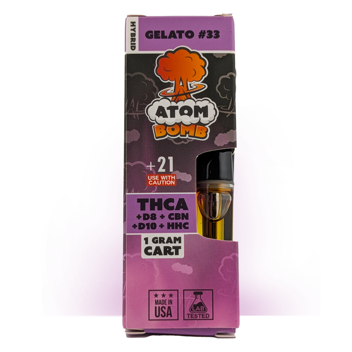 Atom Bomb 1ml Carts │ THCA+D10+HHC+D8+CBN