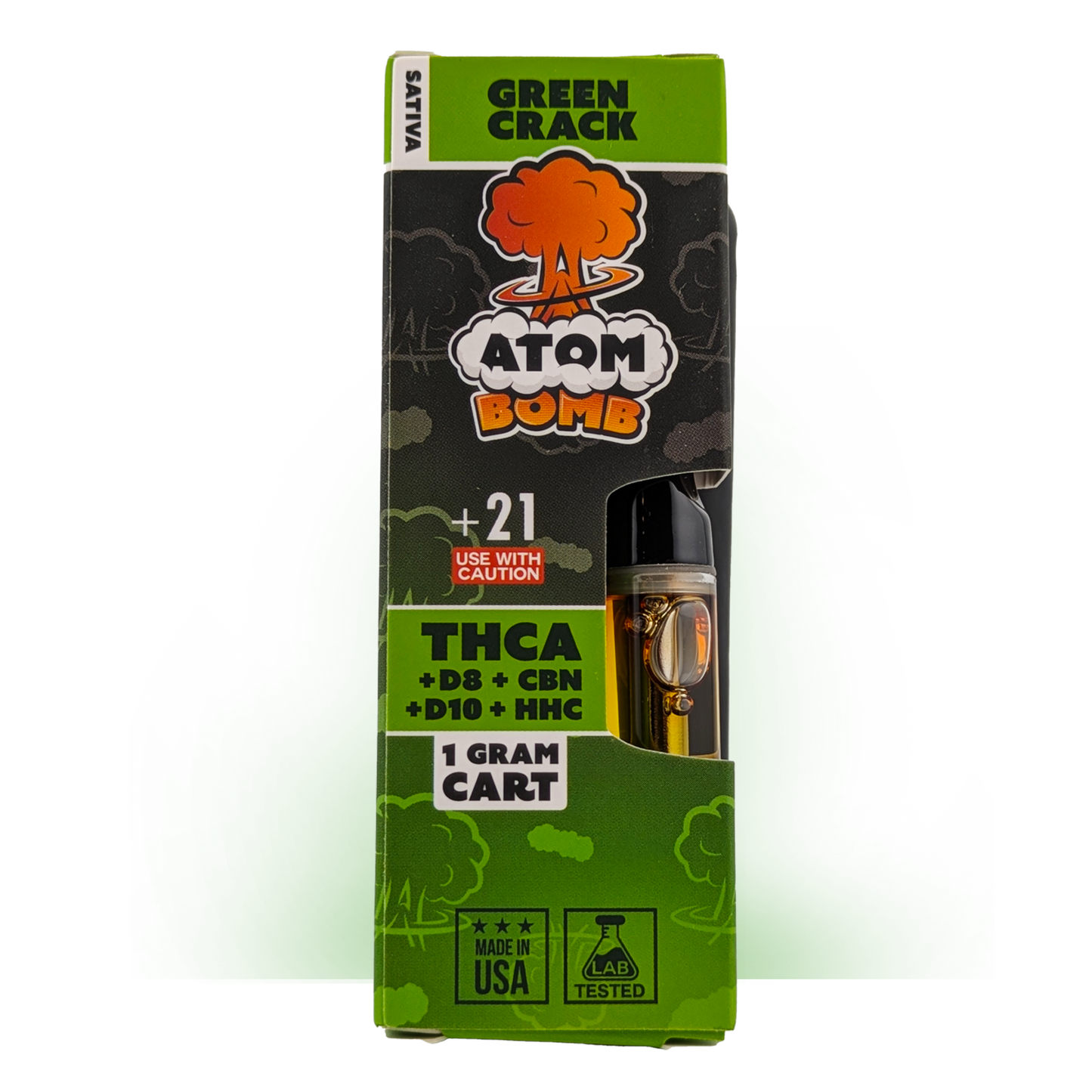 Atom Bomb 1ml Carts │ THCA+D10+HHC+D8+CBN