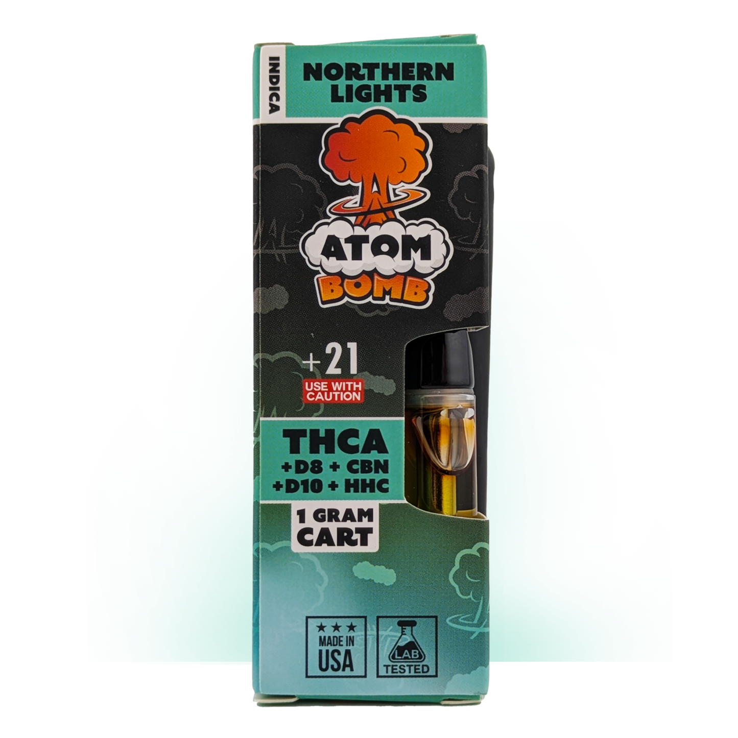 Atom Bomb 1ml Carts │ THCA+D10+HHC+D8+CBN