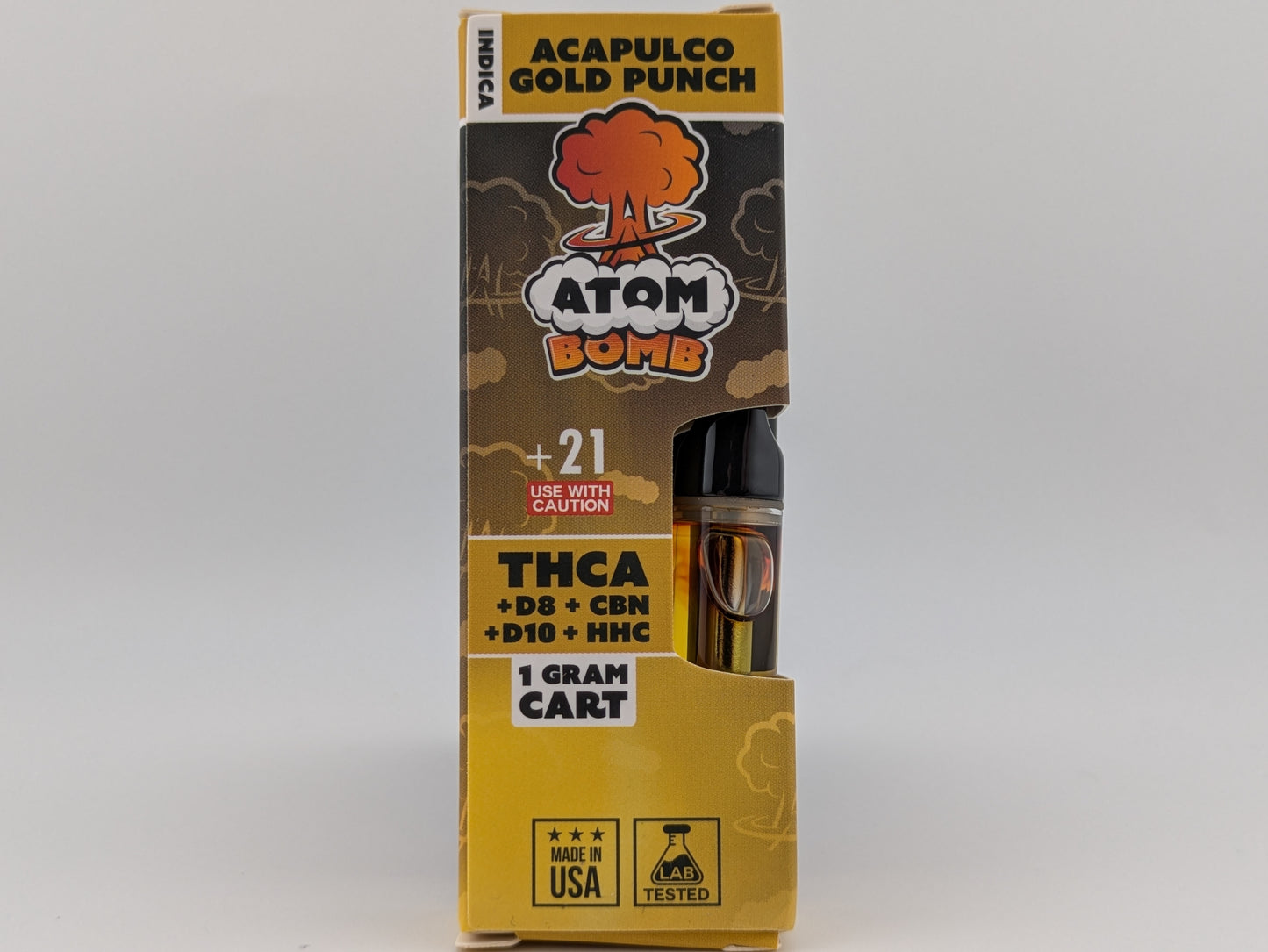Atom Bomb 1ml Carts - THCA+D10+HHC+D8+CBN