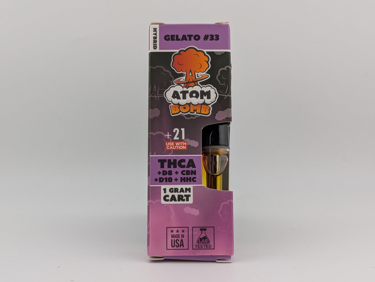 Atom Bomb 1ml Carts - THCA+D10+HHC+D8+CBN