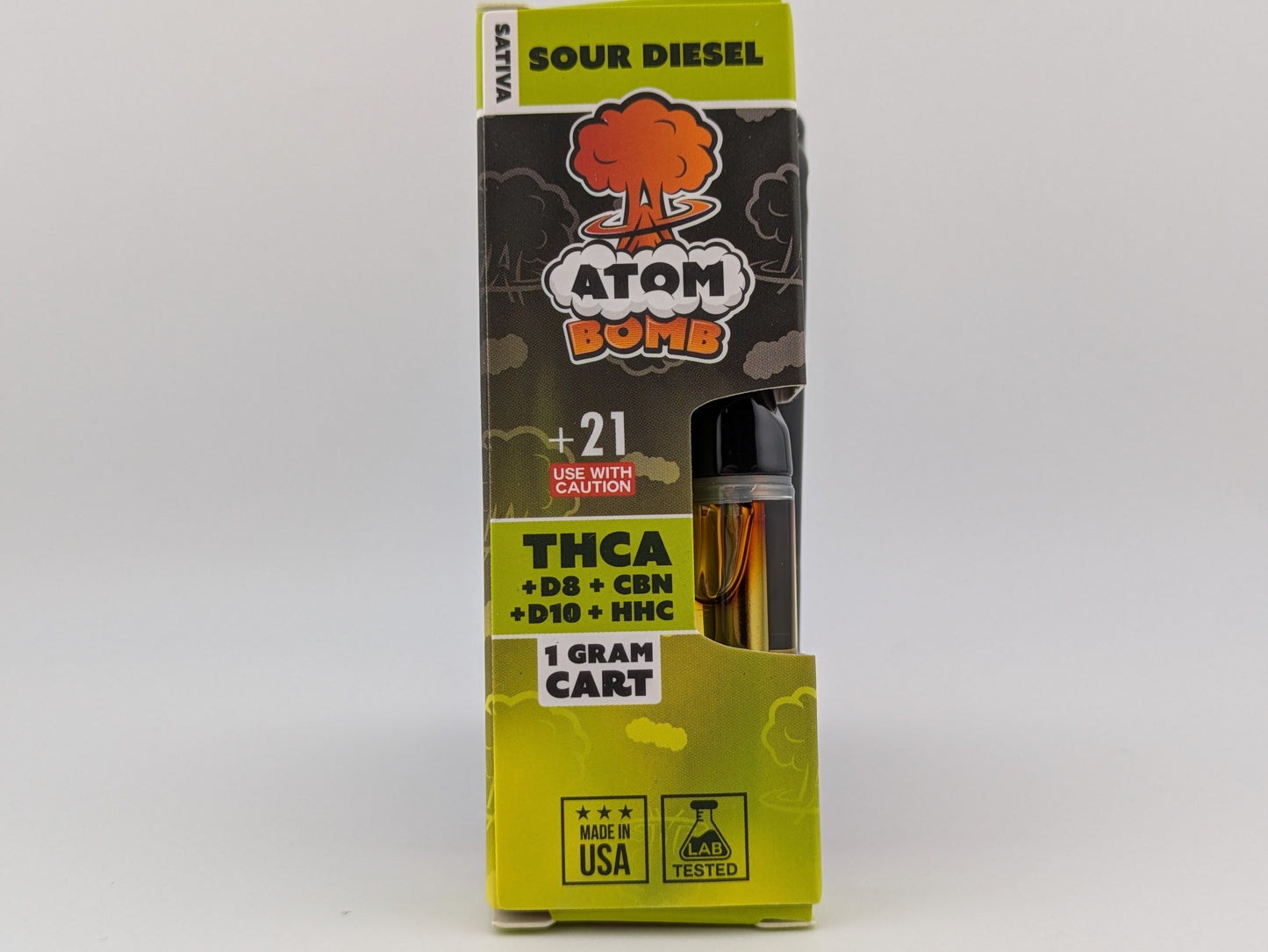Atom Bomb 1ml Carts - THCA+D10+HHC+D8+CBN