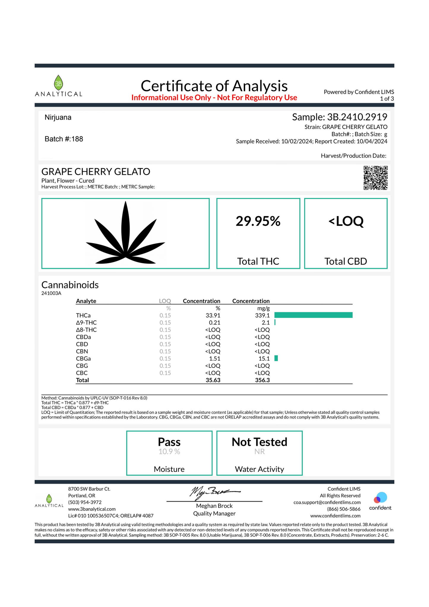 Exotic THCA Flower 29% - Grape Cherry Gelato - Indica