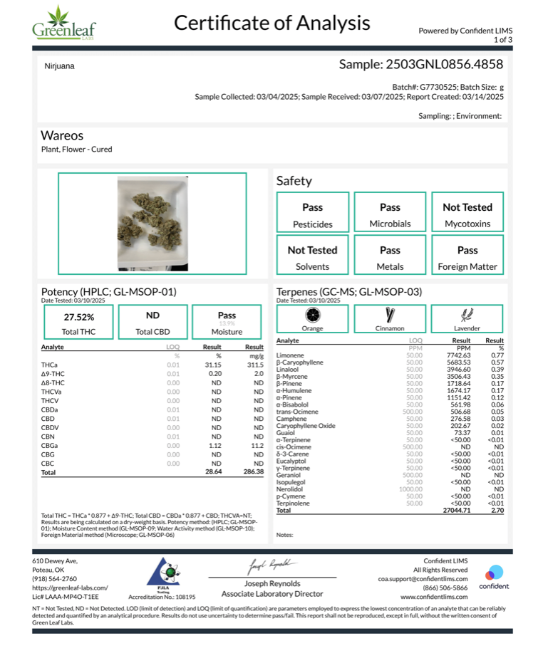 Wareoz │ Exotic THCA Flower │ Hybrid │ 31%