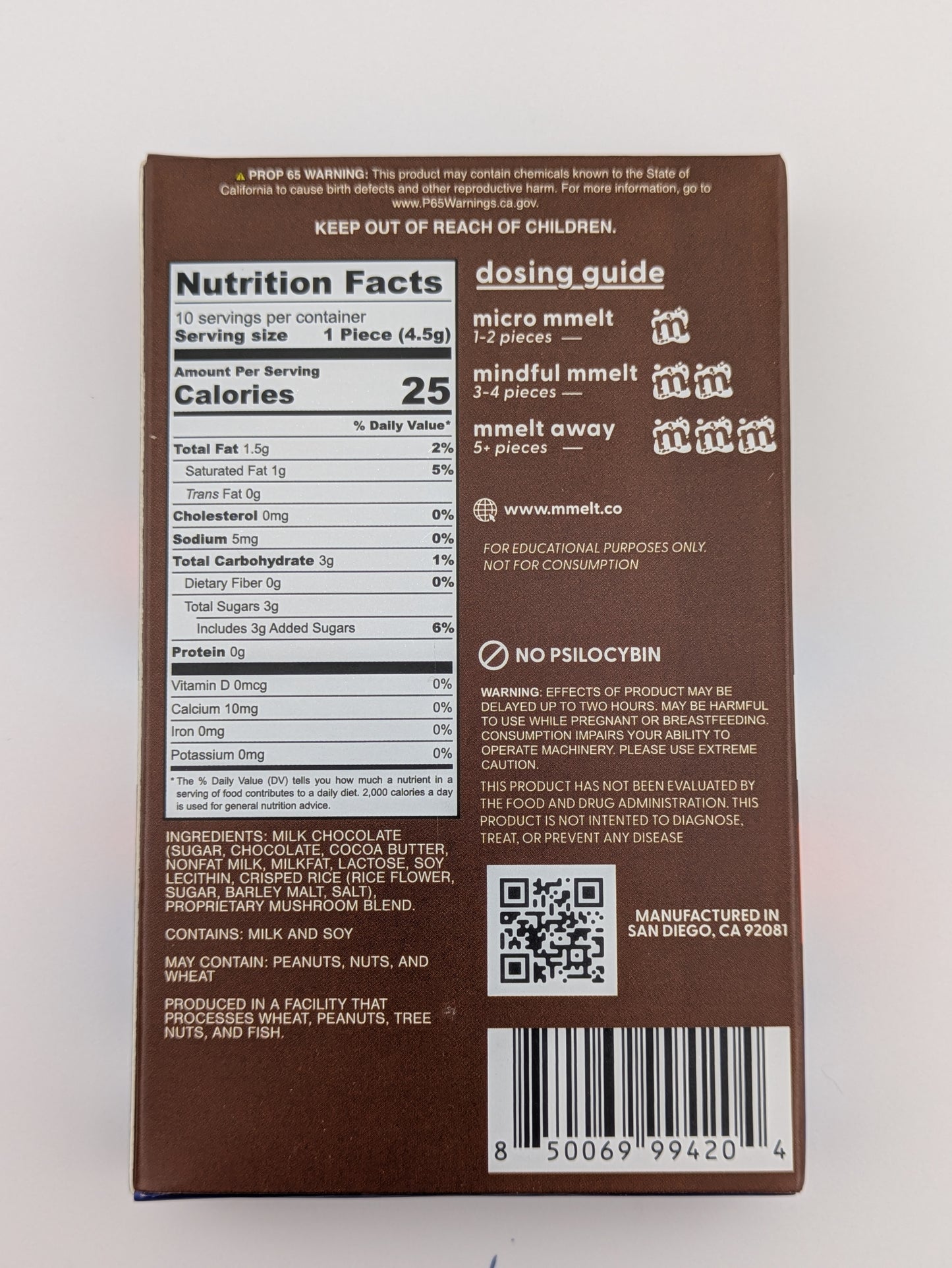 Mmelt Magic Mushroom Bar 6 Grams